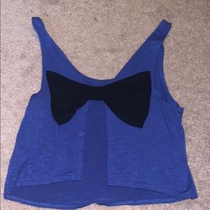 Blue crop top